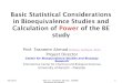 Sample Size and Power Analysis in Bioequivalence Studies