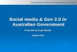 Social media and gov 2.0 in australian government