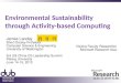Environmental Sustainability Through Activity-based Computing