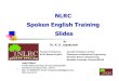 NLRC Spoken English Training Slides in Tamil - New Method for Fluency