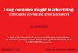 [Eng] The use of consumer insight in Advertising: from classic Advertising to Social network