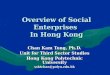Overview of Social Enterprises In Hong Kong