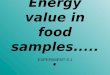 Energy Value in Food