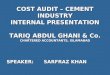 Cost audit presentation – Cement Industry