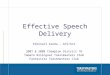Effective speech delivery