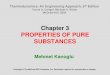 THERMODYNAMICS (TKJ3302) LECTURE NOTES -3 PROPERTIES OF PURE SUBSTANCES
