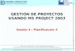 GP usando MS Project 2003: Planificación 3