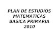 Plan de estudios aritmética 2010. I.E.D Tudela, Paime