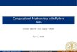 Computational Mathematics with Python (Lecture Notes)