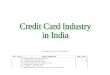 Credit Card Industry in India