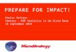 20140919 Prepare for Impact - Seminar ERP analytics in de 21ste eeuw