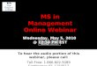 New England College Online MS in Management May 5th Webinar