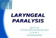 Laryngeal paralysis