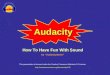 Audacity tutorial powerpoint