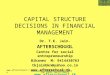Capital Structure Decisions in Financial Management