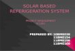feasibility study on Solar based referigeration system