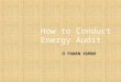 How to conduct energy audit