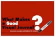What Makes a Good Visual Journal? (assessment examples)