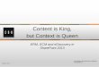 Content is King but Context is Queen ERM & ECM in SharePoint 2013