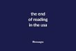 The end of reading in the usa