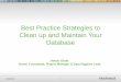 Best practice strategies to clean up and maintain your database with Hether Ghelf