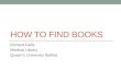 How to find books