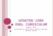 Updated core engl curriculum