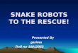 Snake Robots to the Rescue-ppt