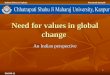 Need for Values in Global Change by p.rai87@Gmail