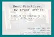 Best Practices the Front Office