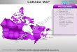 Editable canada power point map with capital and flag templates slides outlines region