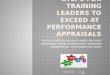 Debbie cooper steps for training leaders to give effective performance appraisals