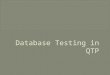 Database testing in QTP modified