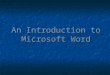 An introduction to microsoft_word