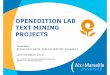 OpenEdition Lab projects in Text Mining