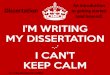 Introduction to Writing Your Dissertation