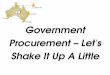 Government Procurement - Let's Shake It Up A Bit
