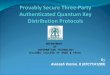 Provably Secure Three-Party Authenticated Quantum Key Distribution Protocols