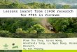 Lessons learnt from CIFOR research for PFES in Vietnam