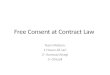 Free Consent at Contract Law