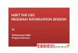 Meet the CEO Program Information Presentation