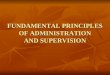 Administration and Supervision