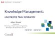 Knowledge Management: leveraging NGO Resources