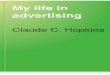 My Life in Advertising- Claude C. Hopkins