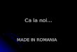 Made In Romania