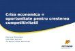 Criza economica = oportunitate pentru cresterea competitivitatii