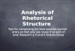Rhetorical Structure Journal Entry