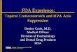 FDA Experience Topical Corticosteroids and Hpa Axis Suppression 4045