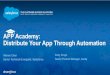 APP Academy: Distribute Your App Through Automation (October 13, 2014)