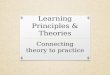 Learning principles & theories